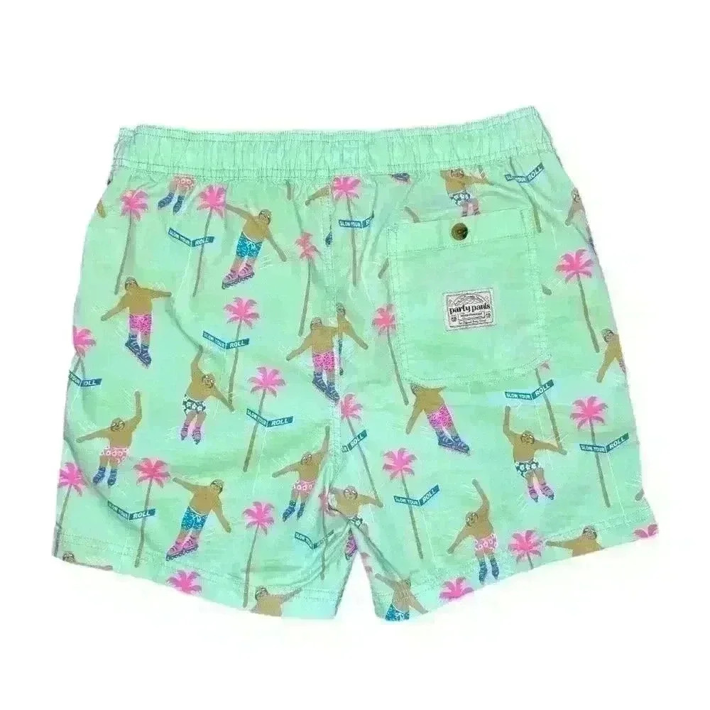 Party Pants "Slow Your Roll"  Men's Volley Shorts - Size M - Picture 2 of 3